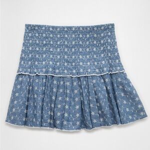 Medium AE High-Waisted Smocked Mini Skirt